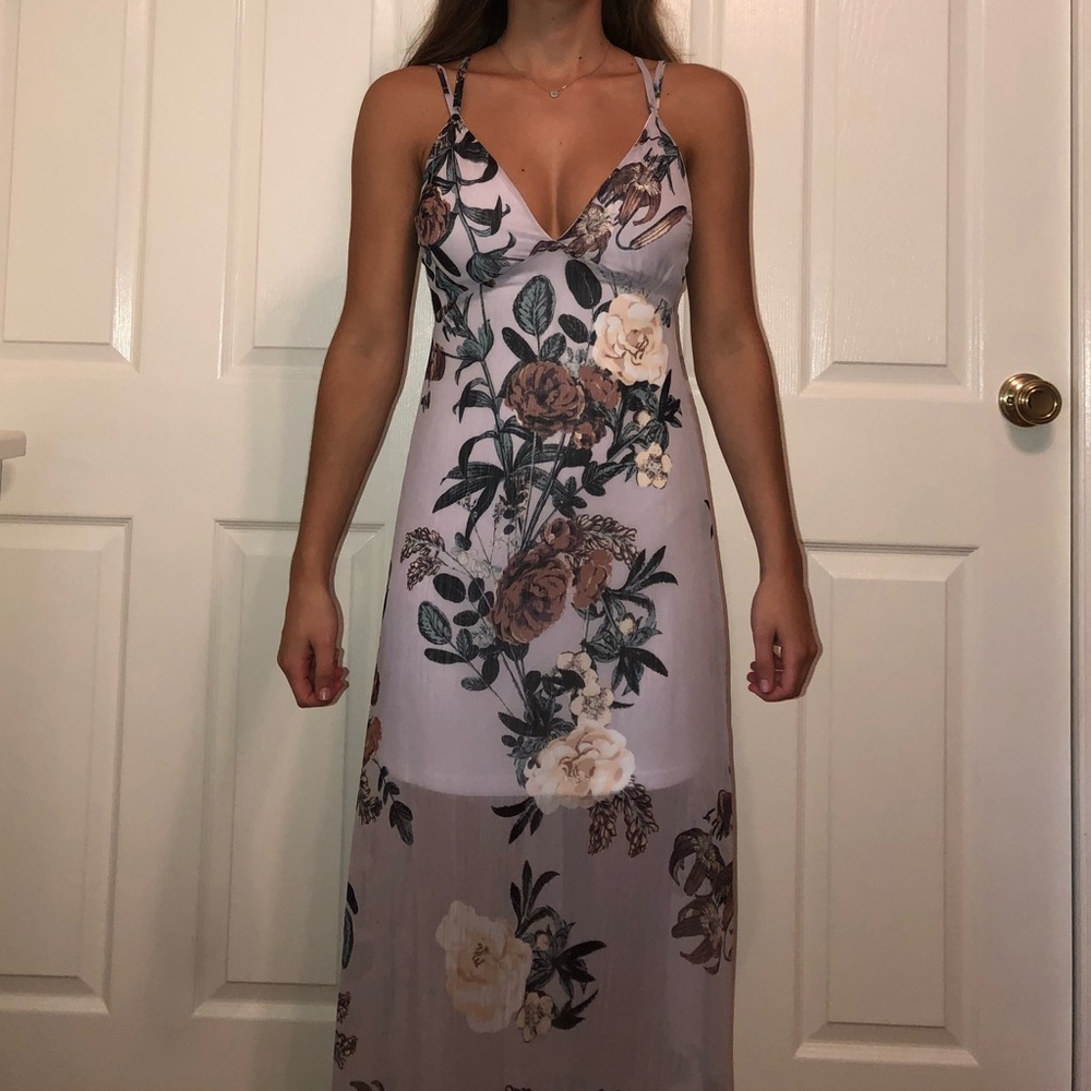 Long lavender summer dress